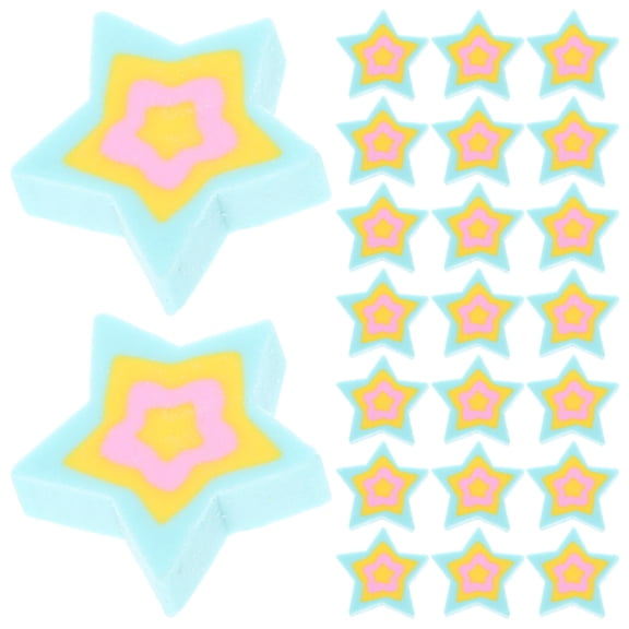 Luxshiny 50Pcs Adorable Star Shaped Erasers Multi Color Gentle Erasers for Student Desk Accessories
