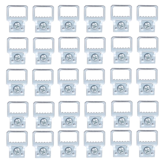 Luxshiny 50Pcs Aluminum Photo Hooks for Wall Mounting Frames Plated Silver with Smooth Edges