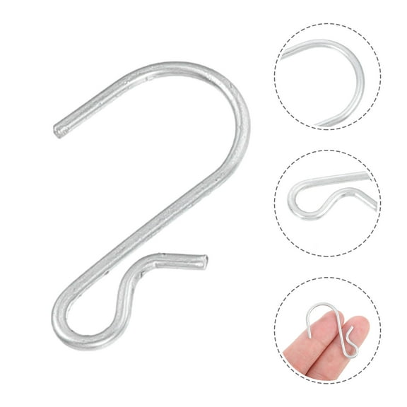 Luxshiny 50Pcs Assorted Color Iron Hooks for Hanging Jewelry Keys and Bags S Shape Metal Hangers