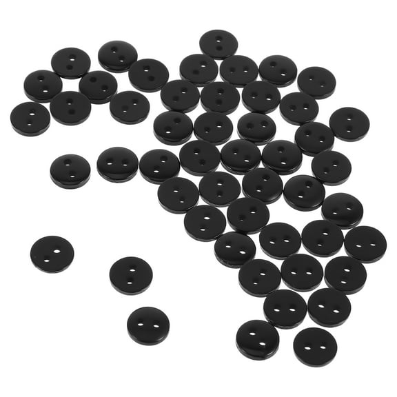 Luxshiny 50-Pack Black Resin Buttons for Crafting, Perfect for Projects, Scrapbooking, Sewing, and Home Decor