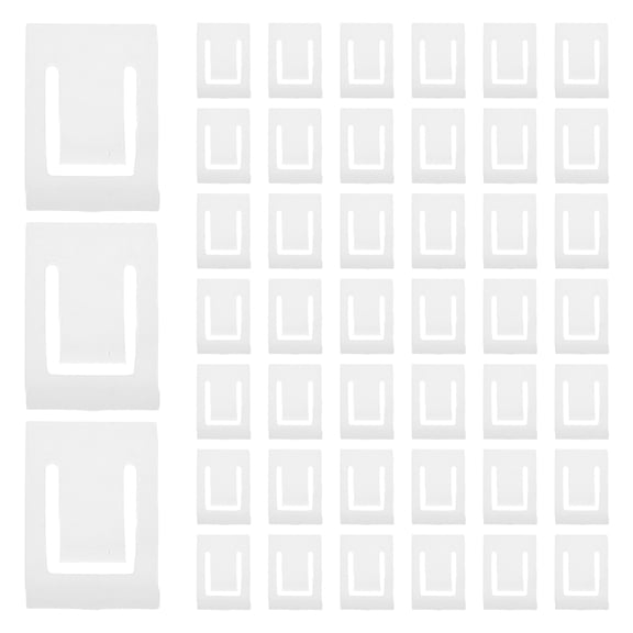 Luxshiny 50Pcs White Cabinet Door Hinge Limiter Plastic Clip Angle Restriction Door Stop for Cupboards