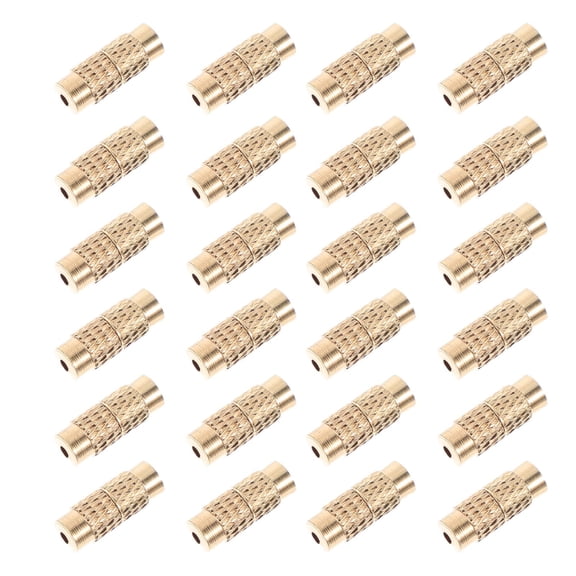 LITINKIMI 50Pcs Barrel Clasp Cord End Caps in Golden for DIY Jewelry Making and Craft Projects