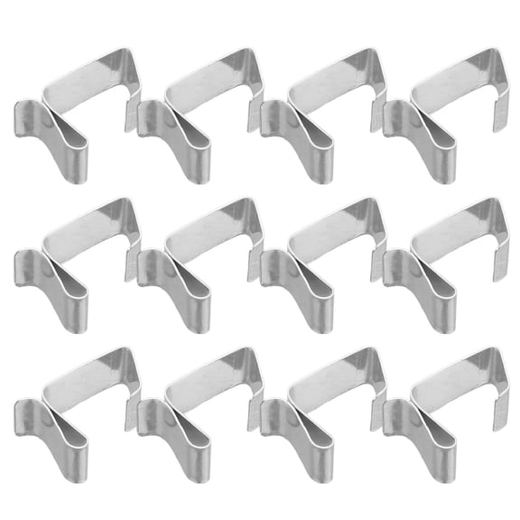 Luxshiny 50Pcs Stainless Steel Gutter Light Clips for Outdoor Lights Secure and Easy Installation