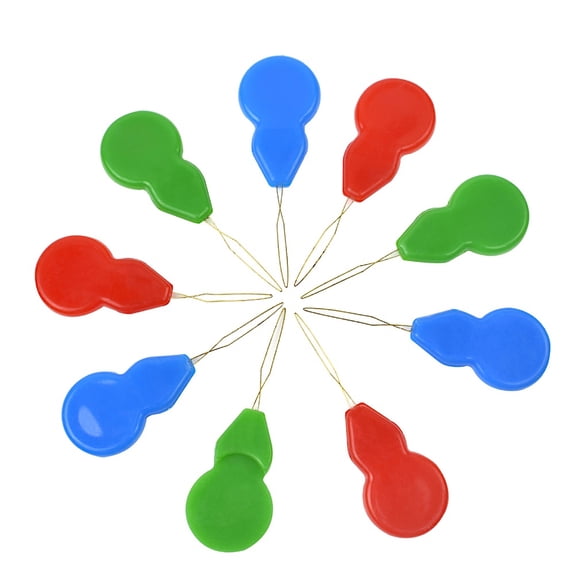 Luxshiny 50Pcs Needle Threader Tool for Hand and Machine Sewing with Plastic Handle in Assorted Colors