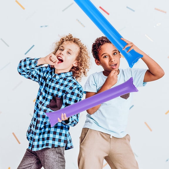 Luxshiny 50Pcs Pe Material Inflatable Noise Makers for Sporting Events and Outdoor Activities