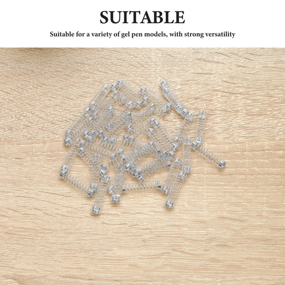 Luxshiny 50Pcs Pen Spring Replacement Stainless Steel Compression Springs Universal Fit for Gel Pen and Ballpoint