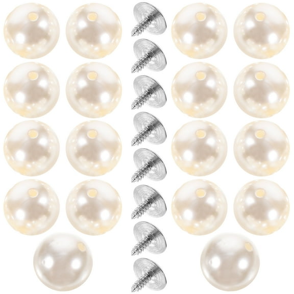 Luxshiny 50Pcs Clothing Button Buttons Plastic Beige for Sewers