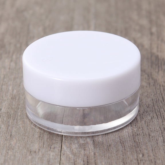 Luxshiny 50Pcs Skincare Containers Plastic Round Makeup Sample Jars for General Users and Women