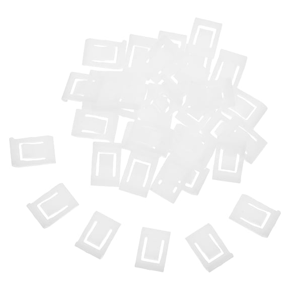 Luxshiny 50Pcs White Plastic Hinge Mounted Door Stopper Clip for Cabinet Door Safety