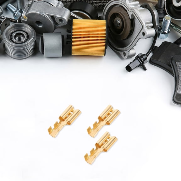 Luxshiny 50-Piece Brass Wire Plug Connectors Kit for Automotive and Home Electrical Wiring Applications