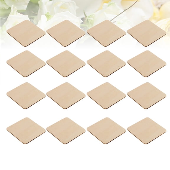 Luxshiny 50Pcs Wood Craft Supplies For Craft Material Beige Unfinished Wood Crafts Christmas