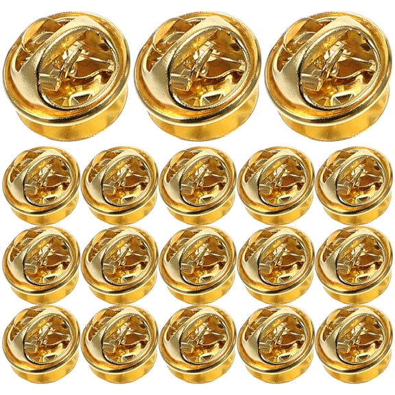 Luxshiny 50 Sets Back Clutch Brooch Fasteners for Jewelry Making, Craft Repair, Pins and Badge Accessories