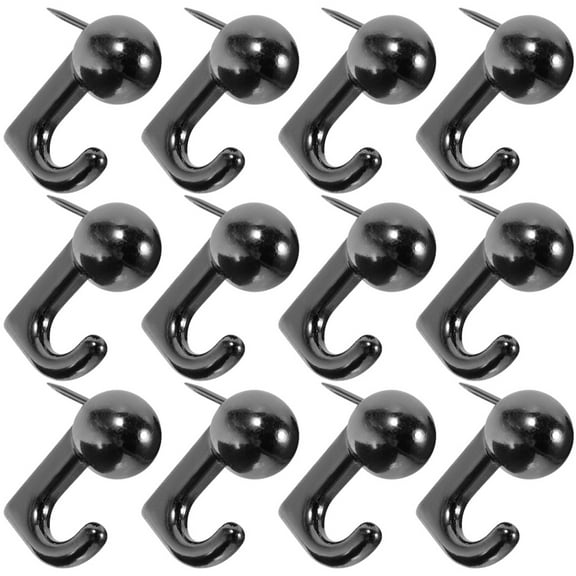 Luxshiny 50Pcs Black Small Thumb Tacks Portable Pushpins High-Grade Material for Home Use