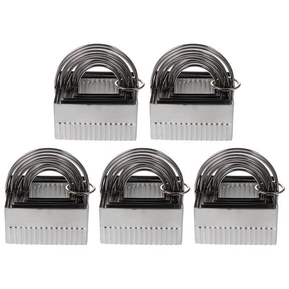 Luxshiny 5Pcs Biscuit Mould Stainless Steel Perogies Maker Press for Baking Cookies