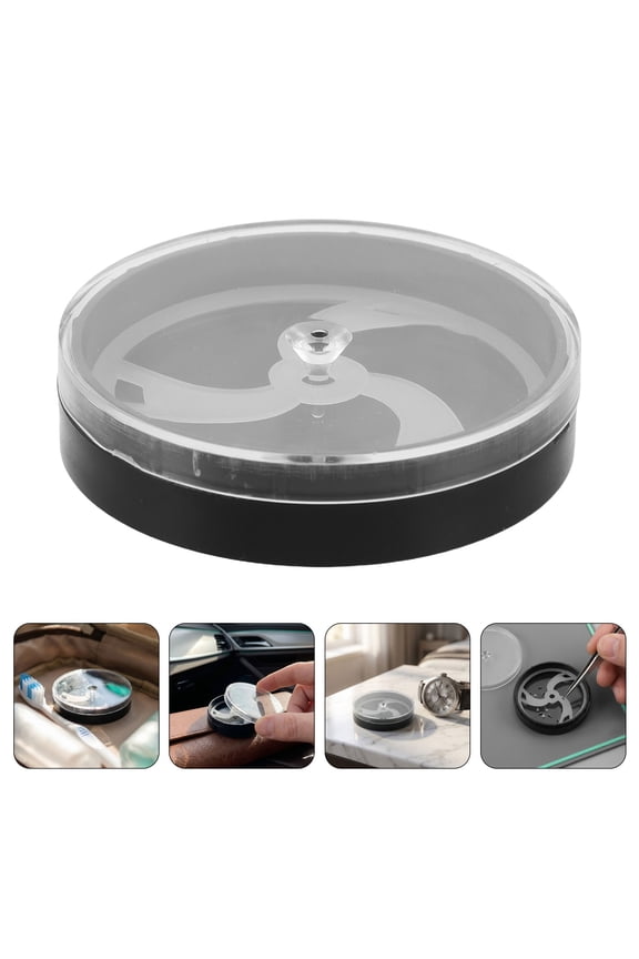 5Pcs Black Portable Watch Dial Organizer with Scratch Resistant Dustproof Compartments