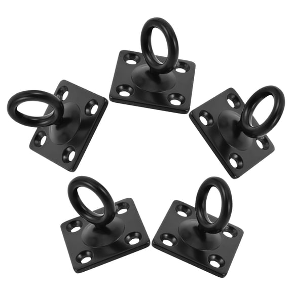 Luxshiny 5Pcs Black Ceiling Swing Mounts Steel Hooks for Hanging Plants and Storage