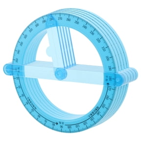 Luxshiny 5-Pack Plastic Movable Angle Protractor 360 Degree Precision Measuring Tool for Students