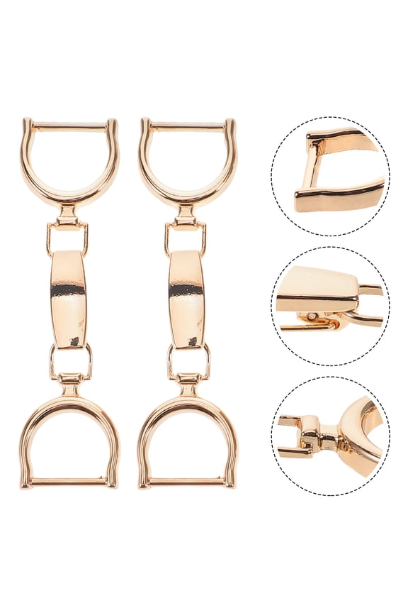 5-Pack Alloy Chain Boot Decorations with Stylish Buckles for Womens Footwear Accessories
