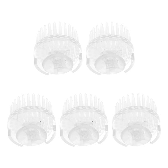 Luxshiny 5Pcs Clear Plastic Flower Frog Vase with Suction Base for Precise Flower Arrangement