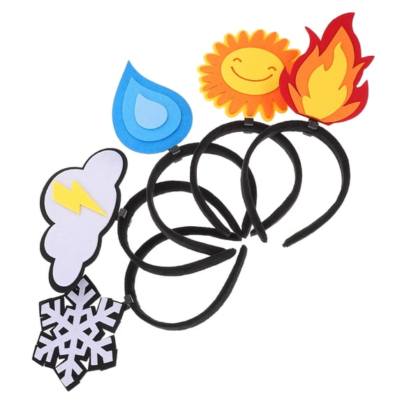 Luxshiny 5Pcs Cloud Snowflake Headband Funny Hairband Decorations For Adults And Holiday Gathering