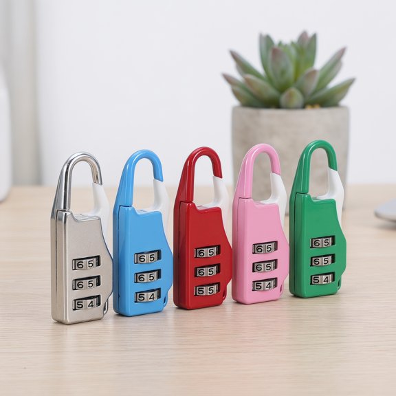 Luxshiny 5Pcs Combination Suitcase Padlocks Zinc Alloy Password Security Locks for Travel and Backpack Use