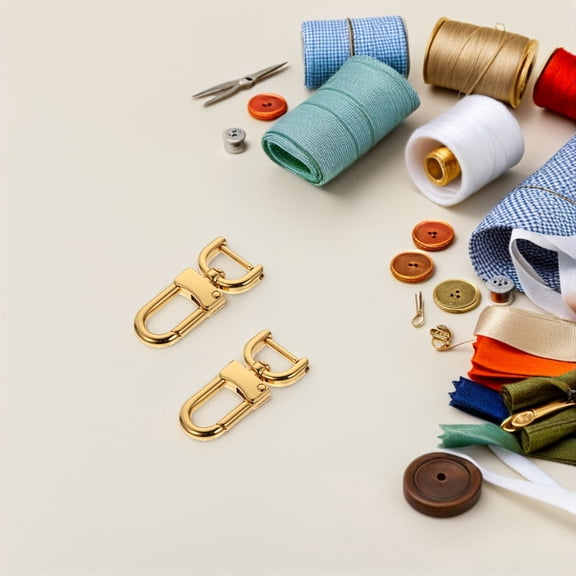 Luxshiny 5Pcs Detachable Snap Hook Swivel Clasp Metal Buckle Replacement for Bag Hardware in Golden