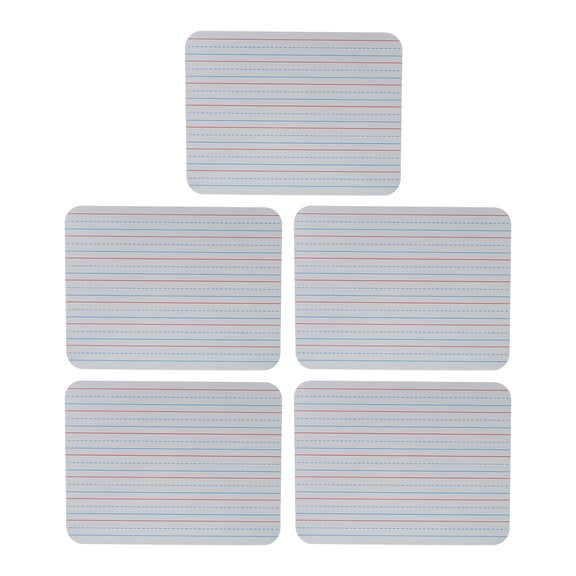 Luxshiny 5Pcs Double Sided Dry Erase Number Line Whiteboards with Handwriting Lines for Home Use