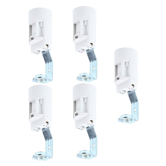 Luxshiny 5Pcs Candle Lamp Socket E14 Base Light Bulb Holder Sturdy Zinc Alloy with Easy Installation