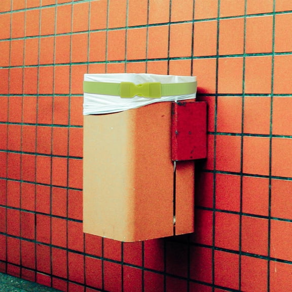 Luxshiny 5Pcs Elastic Trash Can Strap Plastic Light Green Preventing Slipping Household Use