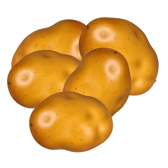 Luxshiny Set of 5 Realistic Foam Potato Models, Artificial Vegetable Decorations for Home, Kitchen, Restaurant Display and Craft Use