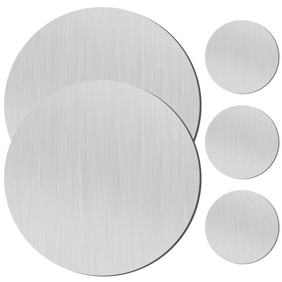 Luxshiny 5Pcs Heat Resistant Metal Coasters Reusable Cup Pads Decorative Home Accessories