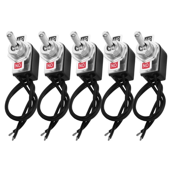 Luxshiny 5Pcs Heavy Duty Car Toggle Switch Two Position on Off with Prewired Convenience