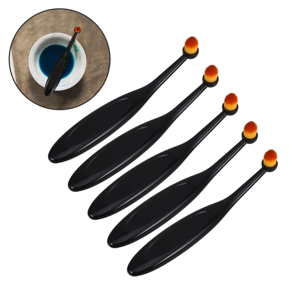 Luxshiny 5Pcs Ink Blending Brush for Card Making Durable Pbt Material with Soft Bristles for Even Mixing