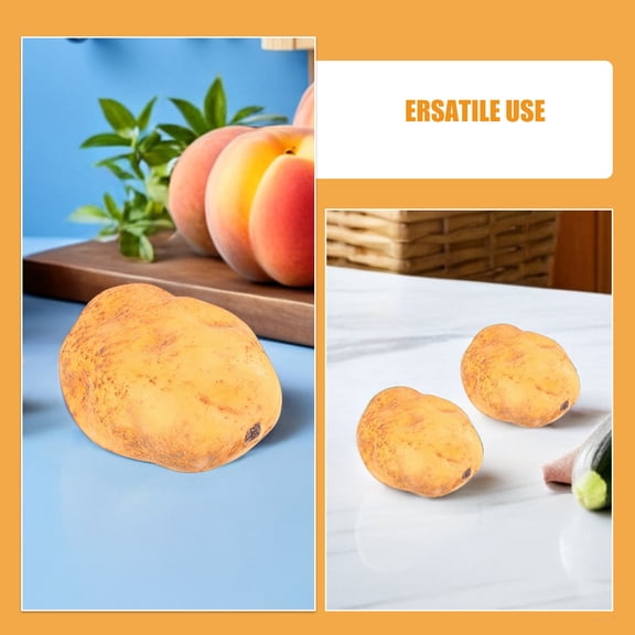 Luxshiny 5-Pack Lightweight Foam Fake Potatoes for Display, Decoration, Photo Props, Kitchen and Home Decor Simulation