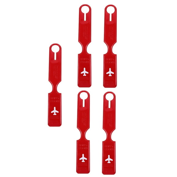 Luxshiny 5Pcs Luggage Accessories for Travel Red PVC with Durable Clasp Design