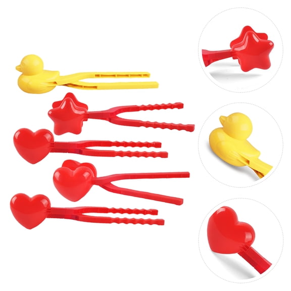 Luxshiny 5Pcs Outdoor Snow Clip Toys for Winter Maker Set