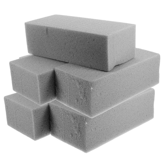 Luxshiny 5-Pack Grey Foam Inserts for Floral Arrangements, Craft Supplies, and Art Projects Foam Blocks