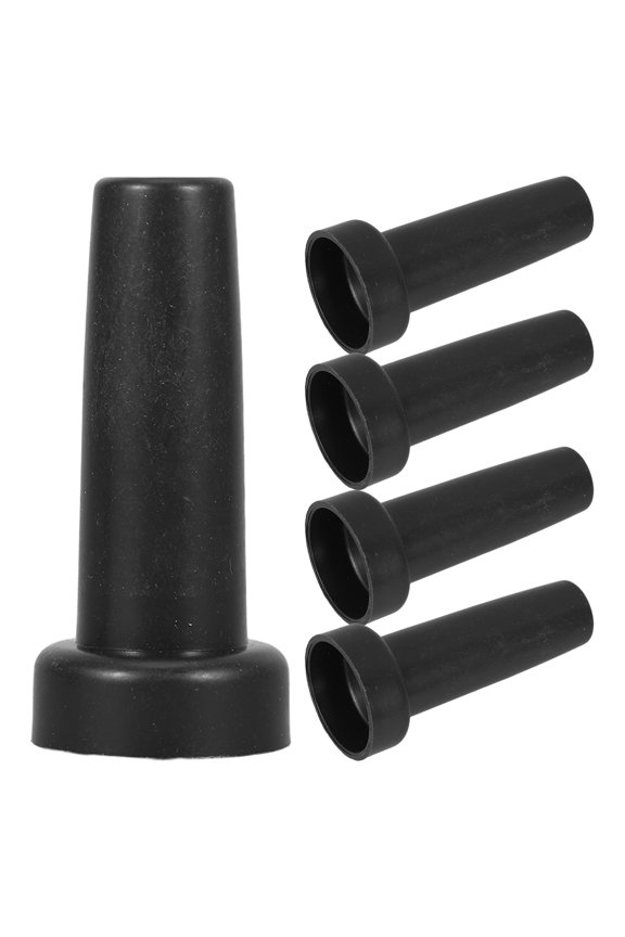 Luxshiny 5Pcs Patio Umbrella Tip Caps Replacement Black Plastic Protector for Outdoor Weather Resistant Use