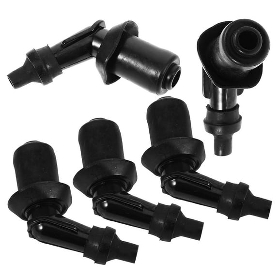 Luxshiny 5Pcs Plug Boot For Prevents Misfires For Casual Riders Black Plastic Maintenance