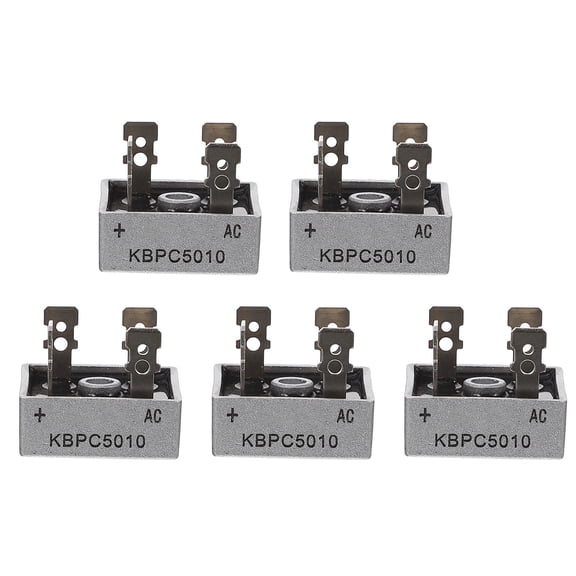 Luxshiny 5Pcs Bridge Rectifier Diode 4 Pin High Efficiency Plated Silver Housing for Electronics