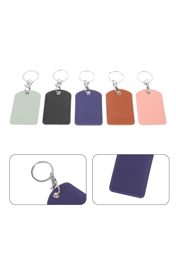 5Pcs Slim Lightweight Key Fob Holder with Keychain for Secure Access Control Card Protection