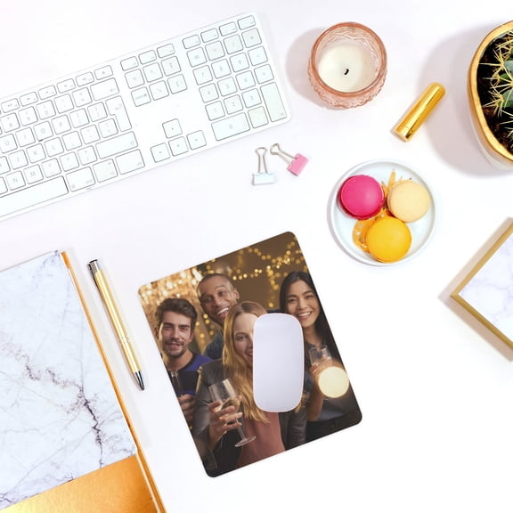 Luxshiny 5Pcs Sublimation Blank Mouse Pad Rubber Non Slip White for Laptop and Desktop