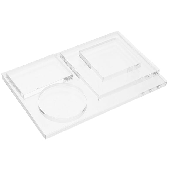 Luxshiny 5Pcs Transparent Stamping Blocks for Secure Silicone Stamp Mounting and Craft Use