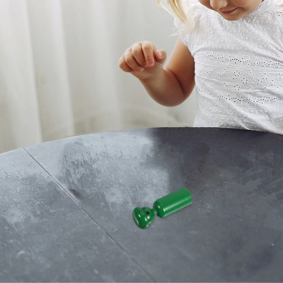 Luxshiny 5Pcs Wooden Peg Dolls with Hats Green Decorative Figures for Home Wedding Party Display