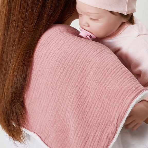 Luxshiny 5-Pack Baby Burp Cloths Cotton Soft Drool Absorbent Green for Newborn Infant Care