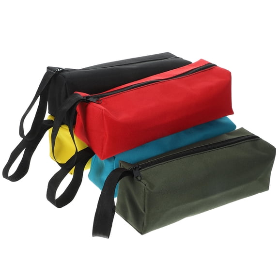 Luxshiny Set of 5 Small Rectangular Storage Bags for Tools, Easy to Carry, Yellow, Ideal for Electronics