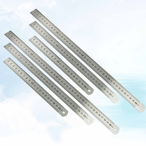 Luxshiny 6PCS Double-sided Scale Ruler for Students and Professionals in Office Environment