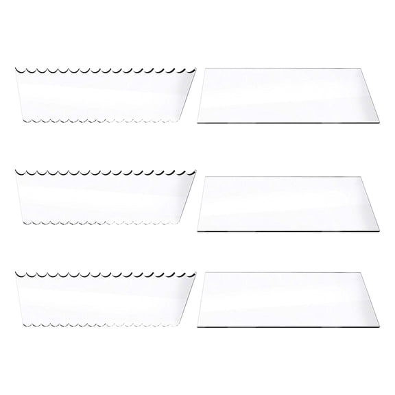 Luxshiny 6Pcs Acrylic Kitchen Scrapers Cake Cutters Transparent Multi Shape Baking Accessories