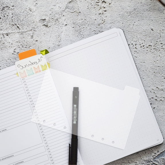 Luxshiny 6Pcs Acrylic Notebook Binder Cover Clear Transparent Shell with Refillable Pages