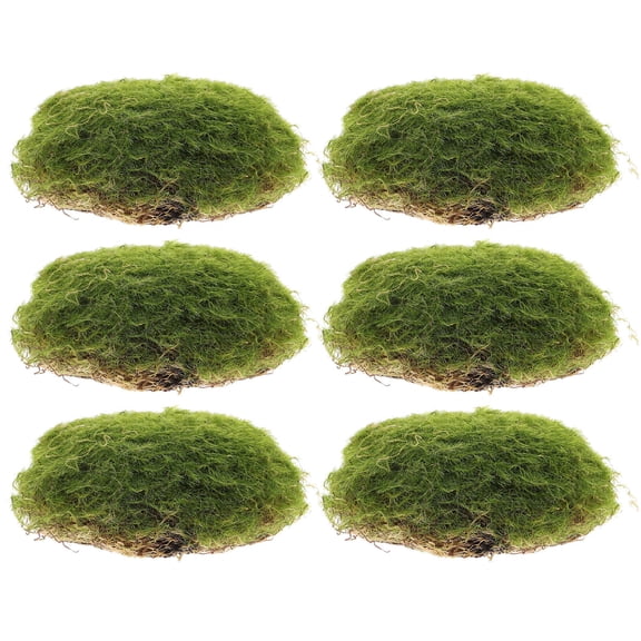 Luxshiny 6-Pack Artificial Moss Rocks Green Faux Stone Garden Decor for Home Landscape and Outdoor Accessories